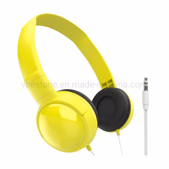 Los auriculares de botón baratos del avión de las auriculares de la disposición del color 3.5m m de Macaron embroman en el auricular atado con alambre del oído